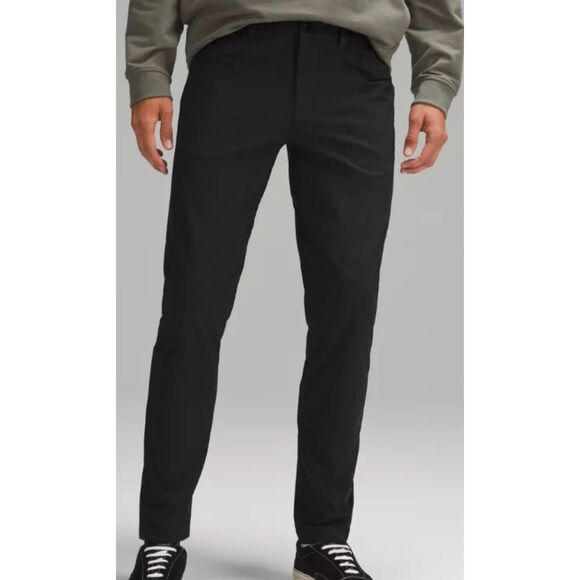 NWOT LULULEMON ABC Slim-Fit 5 Pocket Pant Warpstreme black Sz 34, $128 A16 - Picture 1 of 8